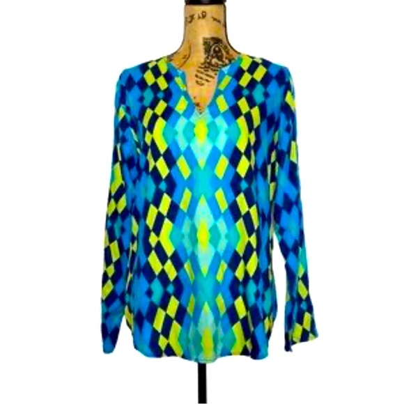 Escapada Multicolored Geometrical Long sleeve top - Picture 1 of 4